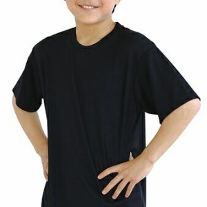 Tシャツ キッズ ATドライTシャツ 150cm ブラック 150gポリ100% #38387 