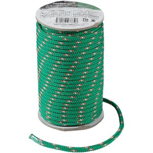 ロープ テント カラーテントロープ 直径5mmx20m（グリーン)  UA-4537 
