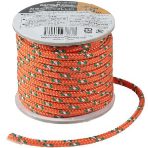 ロープ テント カラーテントロープ 直径5mmx10m（オレンジ)  UA-4540 