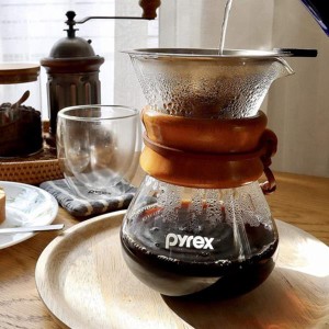 コーヒーサーバー おしゃれ PYREX コーヒーサーバー400ml ナチュラル ステンレスフィルター付き CP-8535 