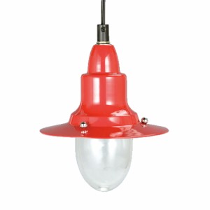 ランプ おしゃれ PENDANT LAMP W/GLASS RED 100-093RD 