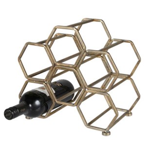 ワインラック HONEYCOMB WINE RACK ANTIQUE GOLD K19-0116AGD 