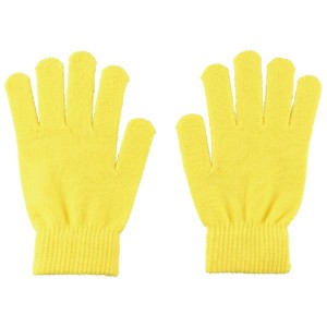 軍手 黄色 カラーのびのび手袋 大 黄 #14798 