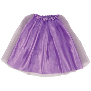 チュールスカート サテンフリフリスカート 紫 #14643 