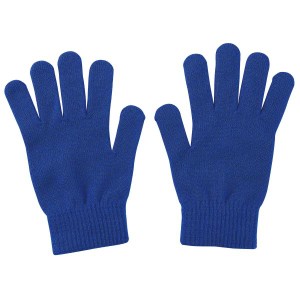 カラー手袋 カラーのびのび手袋 大 コバルトブルー #15018 