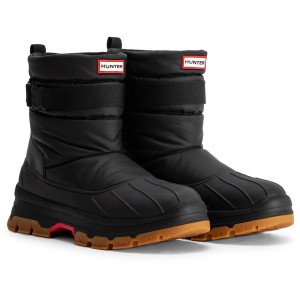 長靴 メンズ MENS INTREPID SHORT BUCKLE SNOW BOOT BLACK/NATURAL GUM  