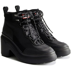 ショートブーツ WOMENS EXPLORER ANKLE LACE UP HEEL BOOT BLACK  