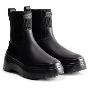 ショートブーツ WOMENS EXPLORER CHELSEA FLATFORM BOOT BLACK  