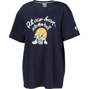 【メール便発送】 バスケTシャツ ガールズプリントTシャツ ネイビー  