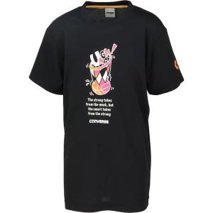 【メール便発送】 バスケTシャツ JR.プリントTシャツ ブラック/オレンジ  