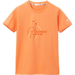 【メール便発送】 Tシャツ レディース ヘランカサンスクリーン 半袖Tシャツ オレンジ  