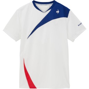 テニスウェア テニス メンズ 素材切替ゲームシャツ ホワイト  