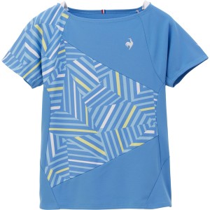 テニスウェア テニス レディース エールフォルム ゲームシャツ ブルー  
