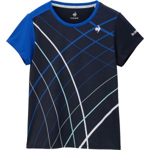 テニスウェア テニス レディース グラフィックゲームシャツ ネイビー  