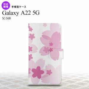 SC-56B Galaxy A22 手帳型スマホケース カバー 花柄 サクラ ピンク  nk-004s-a22-dr053