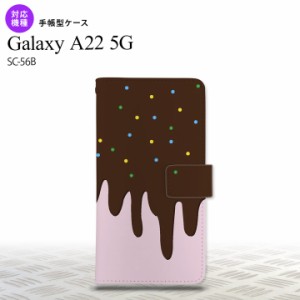 SC-56B Galaxy A22 手帳型スマホケース カバー アイス ピンク  nk-004s-a22-dr347