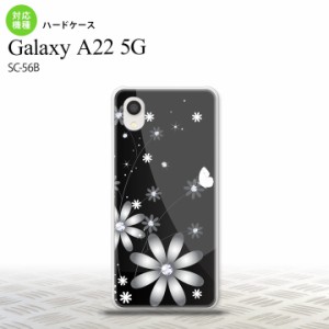 SC-56B Galaxy A22 スマホケース ハードケース 花柄 ガーベラ 黒 メンズ レディース nk-a22-065