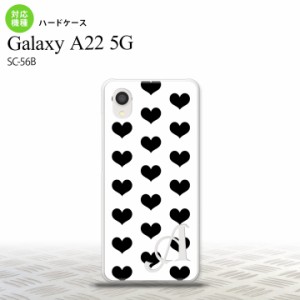 SC-56B Galaxy A22 スマホケース ハードケース ハート A 白 黒 +アルファベット メンズ レディース nk-a22-115i