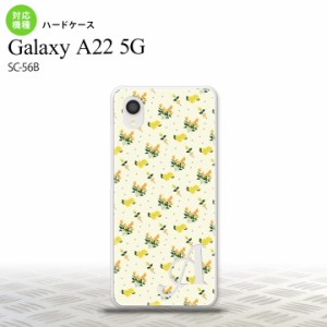 SC-56B Galaxy A22 スマホケース ハードケース 花柄 バラ ドット 小 黄 +アルファベット メンズ レディース nk-a22-251i