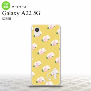 SC-56B Galaxy A22 スマホケース ハードケース 花柄 バラ 編み 黄 +アルファベット メンズ レディース nk-a22-265i