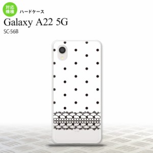 SC-56B Galaxy A22 スマホケース ハードケース ドット レース B 白 メンズ レディース nk-a22-358