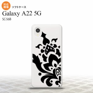 SC-56B Galaxy A22 スマホケース ソフトケース ダマスク C 黒 メンズ レディース nk-a22-tp1029