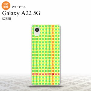 SC-56B Galaxy A22 スマホケース ソフトケース 花十時 緑 黄色 メンズ レディース nk-a22-tp1356