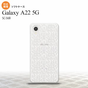 SC-56B Galaxy A22 スマホケース ソフトケース ダマスク A クリア 白 メンズ レディース nk-a22-tp458