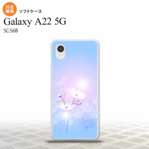 SC-56B Galaxy A22 スマホケース ソフトケース コスモス 水色 ピンク メンズ レディース nk-a22-tp606
