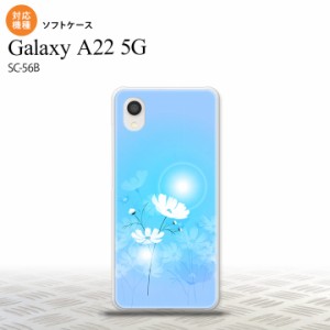 SC-56B Galaxy A22 スマホケース ソフトケース コスモス 水色 メンズ レディース nk-a22-tp607
