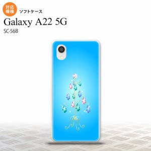 SC-56B Galaxy A22 スマホケース ソフトケース ツリーイヤリング 青 メンズ レディース nk-a22-tp633