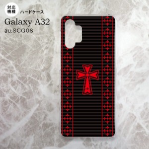 SCG08 Galaxy A32 ケース ハードケース ゴシック 黒 赤 nk-a32-1010