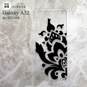 SCG08 Galaxy A32 ケース ハードケース ダマスク C 黒 nk-a32-1029