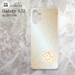 SCG08 Galaxy A32 ケース ハードケース 和柄 サクラ 黄 nk-a32-1272