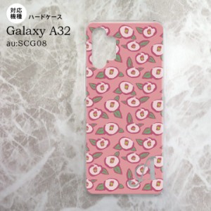 SCG08 Galaxy A32 ケース ハードケース つばき ピンク +アルファベット nk-a32-1704i