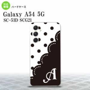 Galaxy A54 5G Galaxy A54 5G スマホケース 背面ケース ハードケース ドット レース A 黒 +アルファベット 2023年 5月発売 nk-a54-344i