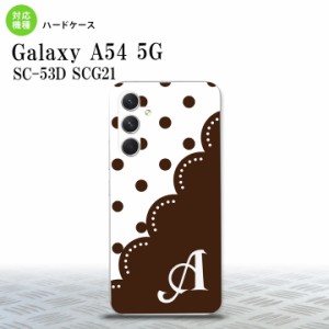 Galaxy A54 5G Galaxy A54 5G スマホケース 背面ケース ハードケース ドット レース A 茶 +アルファベット 2023年 5月発売 nk-a54-345i