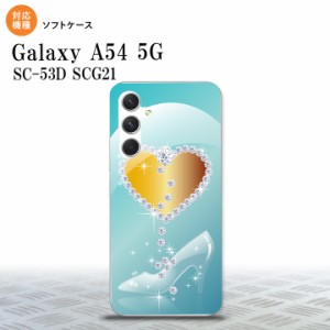 Galaxy A54 5G Galaxy A54 5G スマホケース 背面ケースソフトケース ハート ガラスの靴 青 2023年 5月発売 nk-a54-tp235