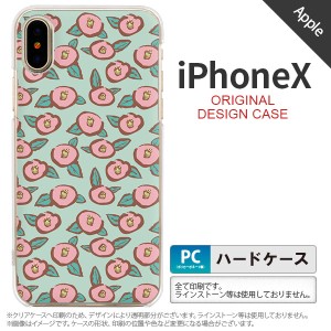 iPhoneX スマホケース カバー アイフォンX つばき 緑 nk-ipx-1702