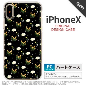 iPhoneX スマホケース カバー アイフォンX 花柄・バラ（E） 黒 nk-ipx-250