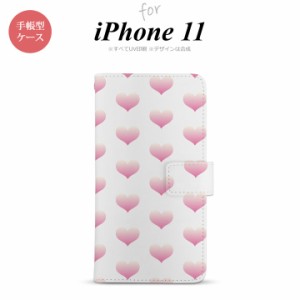 iPhone11 iPhone11 手帳型スマホケース カバー ハート ピンク  nk-004s-i11-dr018