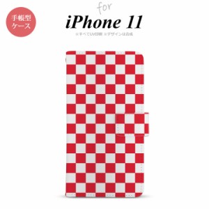 iPhone11 iPhone11 手帳型スマホケース カバー スクエア 赤  nk-004s-i11-dr033