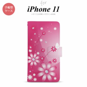 iPhone11 iPhone11 手帳型スマホケース カバー 花柄 ガーベラ ピンク  nk-004s-i11-dr066