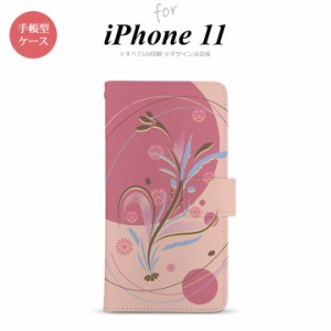 iPhone11 iPhone11 手帳型スマホケース カバー 和柄 ピンク  nk-004s-i11-dr1227