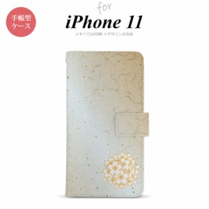 iPhone11 iPhone11 手帳型スマホケース カバー 和柄 サクラ 黄  nk-004s-i11-dr1272