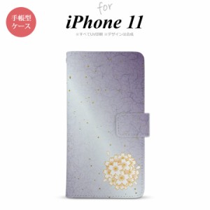 iPhone11 iPhone11 手帳型スマホケース カバー 和柄 サクラ 紫  nk-004s-i11-dr1274