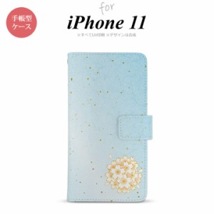 iPhone11 iPhone11 手帳型スマホケース カバー 和柄 サクラ 青  nk-004s-i11-dr1275