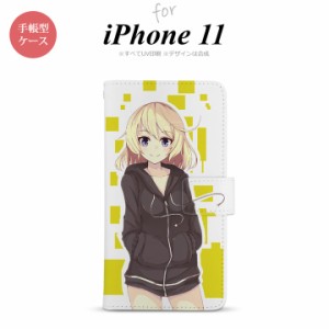 iPhone11 iPhone11 手帳型スマホケース カバー 女の子 キャラ 黄  nk-004s-i11-dr1323