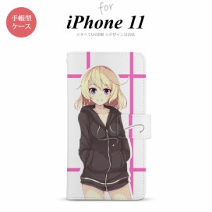 iPhone11 iPhone11 手帳型スマホケース カバー 女の子 キャラ ピンク  nk-004s-i11-dr1327