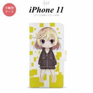 iPhone11 iPhone11 手帳型スマホケース カバー 女の子 キャラ 黄  nk-004s-i11-dr1336